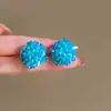Pendientes de Borla de Flor de Perla Rosa Plateada Clavos de Oreja Pequeños Frescos Estilo Mori Accesorios de Oreja de Alta Gama Moda Venta al por Mayor
