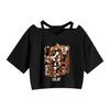 Camiseta sexy de manga corta con tirantes y cuello redondo para mujer, de Haikyuu, voleibol, juvenil, Anime, gran oferta transfronteriza