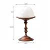 Suporte de Velas de Madeira de Nogueira Retrô com Tampa de Porcelana para Incenso Ornamento de Mesa de Jantar Atmosfera à Luz de Velas para Quarto Sala de Estar