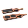 Anillo negro de melamina flor olla caliente plato para barbacoa pizarra rectangular plato plano plástico imitación porcelana plato con mango para sushi sashimi