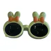 Nuevas gafas de sol de silicona con lazo de conejito para niños, gafas de silicona polarizadas lindas para bebé, gafas de sol lindas de dibujos animados