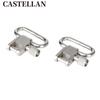 Hebilla plana de correa de metal de acero de alta resistencia de 1 pulgada, hebilla de correa de metal de liberación rápida, hebilla plateada de madera de alta resistencia