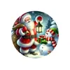 Decoraciones navideñas festivas de talla única transfronterizas de 7.8x 7.8 pulgadas, decoración de Papá Noel y muñeco de nieve