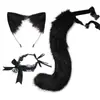 Diadema con Orejas de Gato para Cosplay Joyería de Cola de Gato Hecha a Mano Lindo Accesorios para el Cabello de Chica Gato Orejas de Animal Set de Accesorios de Cola de Animal