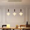 Lámpara Colgante de Tres Cabezales para Restaurante Diseñador Italiano Personalidad Creativa Moderno Minimalista Vidrio Mesa de Comedor Bar Luz de Techo