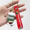 Llavero Navideño Transfronterizo Colgante Caja Sorpresa Papá Noel Muñeco de Nieve Árbol de Navidad Llavero Navideño Colgante Pequeño