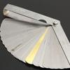 Calibrador de folga de chapa de latão 89A32 tamanho da folga 0,04-0,88mm. Calibrador de folga de chapa de cobre 0015-.035 32 folhas