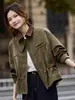 Chaqueta de solapa con bloques de color para mujer, nuevo estilo primavera/otoño 2026, chaqueta popular de este año de alta gama con cordón para estilizar