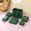 Colar Azul-Esverdeado de Ponto Brilhante Brincos Caixa de Joias Novo Anel Caixa de Embalagem para Joias Broche Caixa de Presente Pequena Atacado