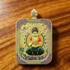 2026 Nuevo Modelo Thangka Pintado a Mano Tridimensional Estilo Tibetano Doce Signos del Zodíaco Doble Cara Ocho Deidades Guardianas Colgante de Dragón para el Cuello