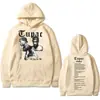 Tamaño Europeo TransfronterizoSudadera con Capucha de Hip Hop del Rapero Tupac 2Pac Moda Masculina H