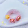 Anillo para el pelo de felpa de moda color rosa, intestino grande, clip de pinza para el pelo de dibujos animados lindo, accesorios para el pelo dulces, venta al por mayor transfronteriza nacional