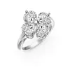 Anillo de Plata de Ley S925 Chapado en Oro K con Diseño de Trébol de Cuatro Hojas para Mujer, Diseño de Nicho, Sensación de Alta Gama, Anillo Elegante y Versátil