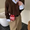 Bolsa Infantil 2025 Nuevo Estilo Coreano Bordado de Corazón Bolso tipo Silla con Adorno de Encaje de Moño para Niñas y Bolso Cruzado para Padres e Hijos