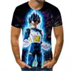 Primavera y Verano 2024 Comercio Exterior Amazon Anime Dragon Ball Son Goku Saiyajin 3D Impresión Digital Estudiante Hombre