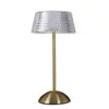 Lámpara de mesa táctil de hierro transfronteriza, luz nocturna decorativa recargable para mesita de noche de dormitorio, lámpara de ambiente vintage
