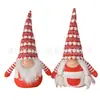Decoração de Natal transfronteiriça para casa nova chapéu de ponta de tricô boneco anão barba branca boneco sem rosto brinquedo de elfo
