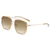 Gafas de sol de metal con montura grande de moda para hombre y mujer, sensación de alta gama, nuevas 2025, gafas de sol para conducir, protección solar ultravioleta