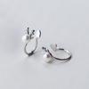 Pendientes navideños con clip de hueso para oreja con temperamento INS, pequeños pendientes de asta de piedra lunar Mori, venta al por mayor transfronteriza