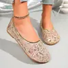 Comercio Electrónico Transfronterizo Tallas Grandes Verano 2026 Nuevo Malla Zapatos de Mujer Suela Plana Boca Baja Zapatos Individuales Slip-on Sandalias Perezosas