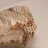 Brincos de Aço Inoxidável de Cinco Pontas para Moda Transfronteiriça com Incrustação de Zircônia, Toque de Luxo Leve e de Alta Qualidade, Banhado a Ouro 18K, Clipes de Orelha/Acessórios de Orelha Antidescoloração