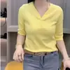 Camiseta de Manga Cinquenta Pontos Cor Sólida Moda Plus Size para Mulheres Verão 2026 Novo Estilo Emagrecedora Charmosa Versátil para Meninas Gordas