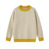 Suéter de Marca Jianheng para Homens e Mulheres, Suéter de Casal de Outono e Inverno, Suéter Casual Fora do Ombro de Cor Pura Masculino para Mulheres