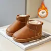 Botas de Nieve para Niños 2025 Invierno Nuevo Estilo Botas de Algodón Impermeables con Forro Polar para Niñas Botas Cortas Cálidas para Niños Botas de Algodón para Bebé