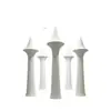 Columna geométrica poliédrica facetada GRG, popular pilar de luz ambiental para salas de exposición, columna decorativa de yeso de forma especial para espacios de bodas