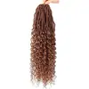 Peruca de Tranças de Crochê de Fibra Sintética 14-30 polegadas Deepnulocscrochethair Estilo Celebridade Fofa