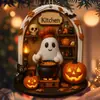 Adorno de Rincón de Lectura Espeluznante de Halloween