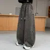 Pantalones Casuales de Primavera y Otoño para Niñas 2026 Nuevo Estilo Coreano Dulce para Niños Medianos y Grandes Pantalones Anchos Sueltos Estampado de Leopardo Transfronterizo
