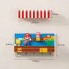 Colgador de Llaves para Entrada Estilo Dibujos Animados Mario Gancho Curativo con Adhesivo sin Taladro para Detrás de la Puerta