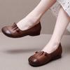 Zapatos Planos de Descuento Tendón Suela Suave Zapatos de Mamá 2024 Primavera y Verano Nuevos Zapatos Planos Retro Zapatos de Cuero para Mujeres de Mediana Edad y Ancianas