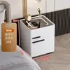 Mesa de cabeceira inteligente com trava de senha integrada, cofre e armazenamento; um carregador e cofre sem fio multifuncional para uso doméstico e no quarto