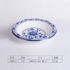 Venta al por mayor de fábrica porcelana azul y blanca Tazón para fideos plato disco encaje de onda china hotel A5 vajilla de melamina imitación porcelana
