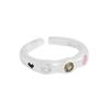 868 Estilo K Nicho Integrado Diseño de Lujo Accesible Geométrico Versátil Anillo de Zirconia Micro-Pavimentado Plata de Ley S925 Textura Femenina