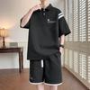 Traje Casual Deportivo de Dos Piezas Verano 2026, Estilo Delgado de Seda de Hielo, Corte Holgado, Ropa para el Hogar, Ropa de Negocios de Lujo Ligero, Secado Rápido para Hombre