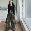 Conjunto de Outono para Meninas 2025 Nova Moda Estilo Coreano para Meninas Mais Velhas, Calça Legging Elegante e Simples com Estampa de Leopardo com Calças Cargo