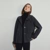 Chaqueta Cortavientos para Mujer Invierno Nueva Versión Espacial Calefacción y Absorción de Humedad Cortavientos Casual de Siete Niveles con Capucha Corta para Mujer