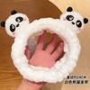 Bonita diadema de panda de peluche para mujer (2024), banda para el pelo de ala ancha, banda para el pelo lavable, banda para el pelo a presión, accesorio para la cabeza para otoño e invierno.