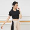 Ropa de Danza del Vientre para Mujer, Tops Adelgazantes de Manga Larga, Ropa de Práctica de Danza Moderna, Ropa de Entrenamiento Corporal Fitness Yoga