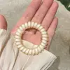 Anel de Cabelo Linha Telefônica Fosca Simples Headwear Elástico Alto para Cabelo Feminino Elástico Corda de Cabelo Moda Elegante Corda de Cabelo