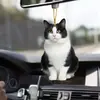 Nuevo y lindo colgante para coche con forma de gato, decoración para mochila, decoración del hogar transfronteriza en blanco y negro, superventas