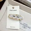 Pinza para el Cabello de Acetato con Parches de Letras y Olas de Lujo Ligero, Pinza Lateral de Moda para Flequillo, Pasador, Accesorio para el Cabello para Mujeres