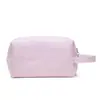 Nuevo producto transfronterizo: Bolsa cosmética de gofre de algodón puro, bolsa de almacenamiento portátil para viaje, neceser de alta estética, gran capacidad, venta al por mayor