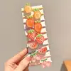 Goma para el pelo de dibujos animados de frutas de verano para niños y niñas, Cuerda para el pelo pequeña tipo 'chirrido', Accesorios para el pelo de alta elasticidad, Diadema