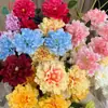 Hibisco Peônia de Galhos Altos com 5 Cabeças, Flor de Macieira Ornamental, Arranjo de Flores de Seda no Local do Evento da Cerimônia, Posicionamento de Flores Artificiais para Adereços de Fotografia