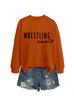Sudadera con cuello redondo y manga larga para mujer, versátil, simple, informal, de estilo europeo y americano, para lucha libre, tía, exportación, estación independiente de Ebay