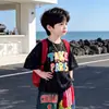 Conjunto de Verano para Niños 2026 Nuevo Estilo Coreano Camiseta de Manga Corta para Niños Ropa de Verano para Niños Pantalones de Mezclilla Conjunto de Dos Piezas
